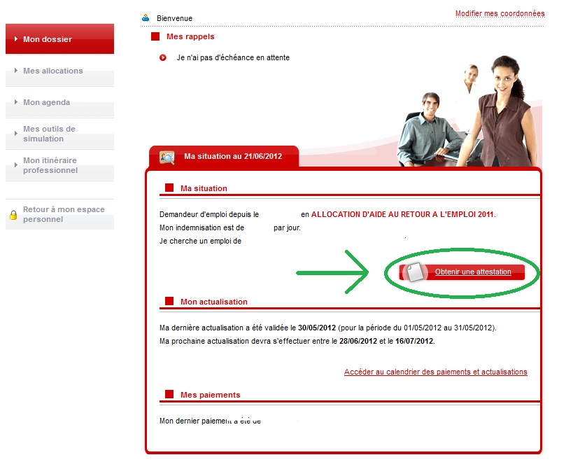 comment avoir une attestation pole emploi