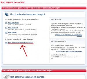 acces mon dossier de recherche d'emploi