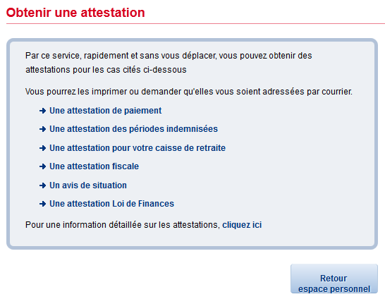 liste des 6 attestations