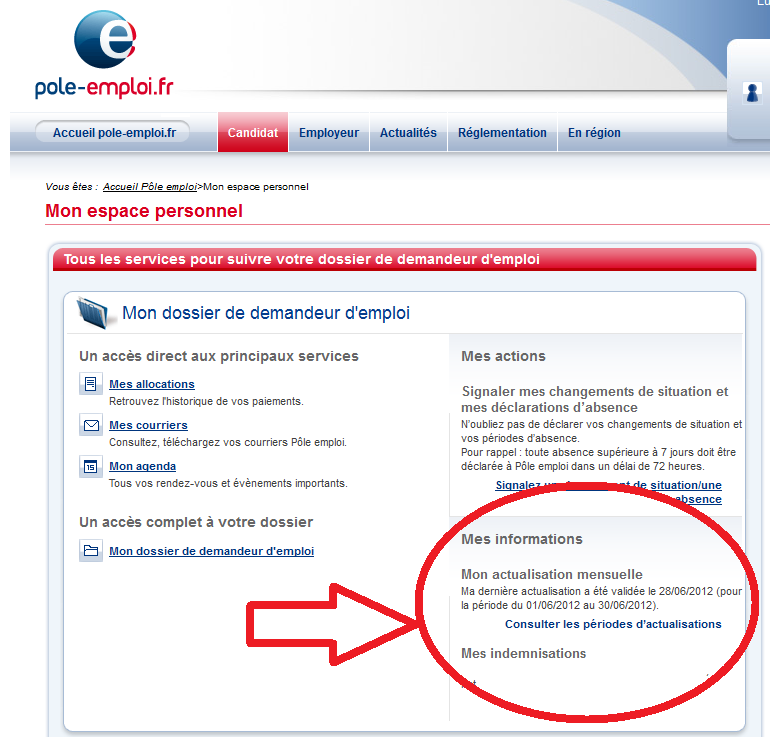 Vérification d'actualisation