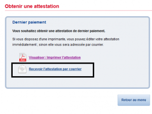attestation pôle emploi par courrier
