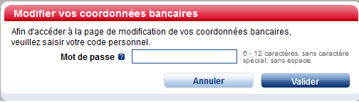 modifier coordonnées bancaire