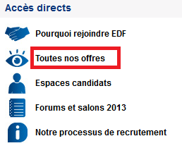 offres emplois EDF
