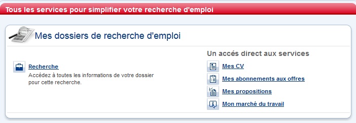 dossier de recherche d'emploi assedic